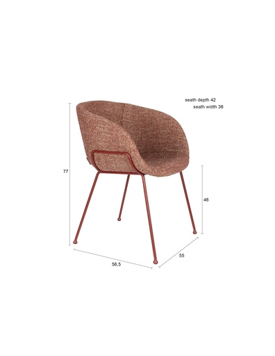 Armchair Feston Red 13