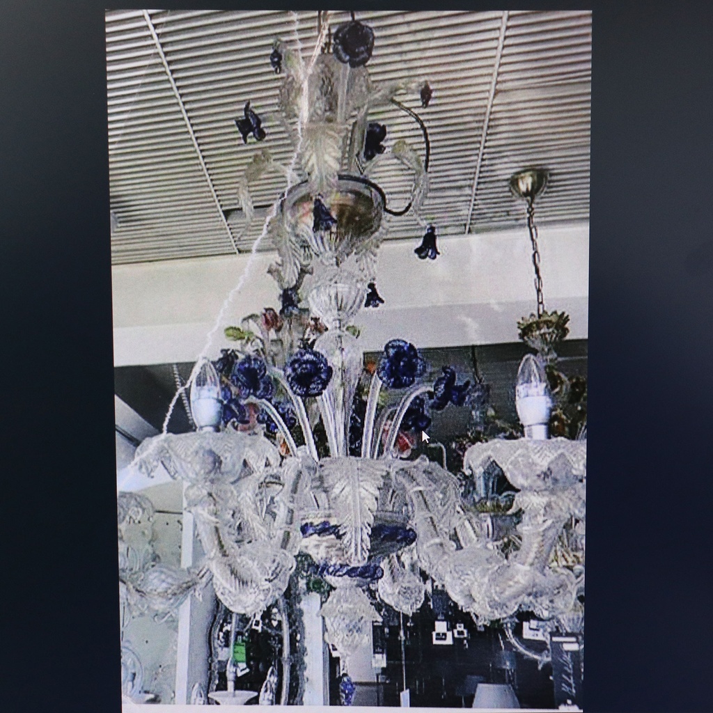 Murano Pendellampe Fulgor Rezzonico Blau
